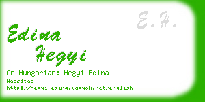 edina hegyi business card